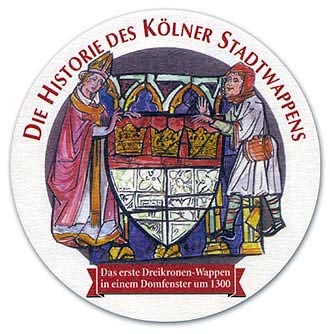 Das erste Dreikronen-Wappen in einem Dorffenster um 1300